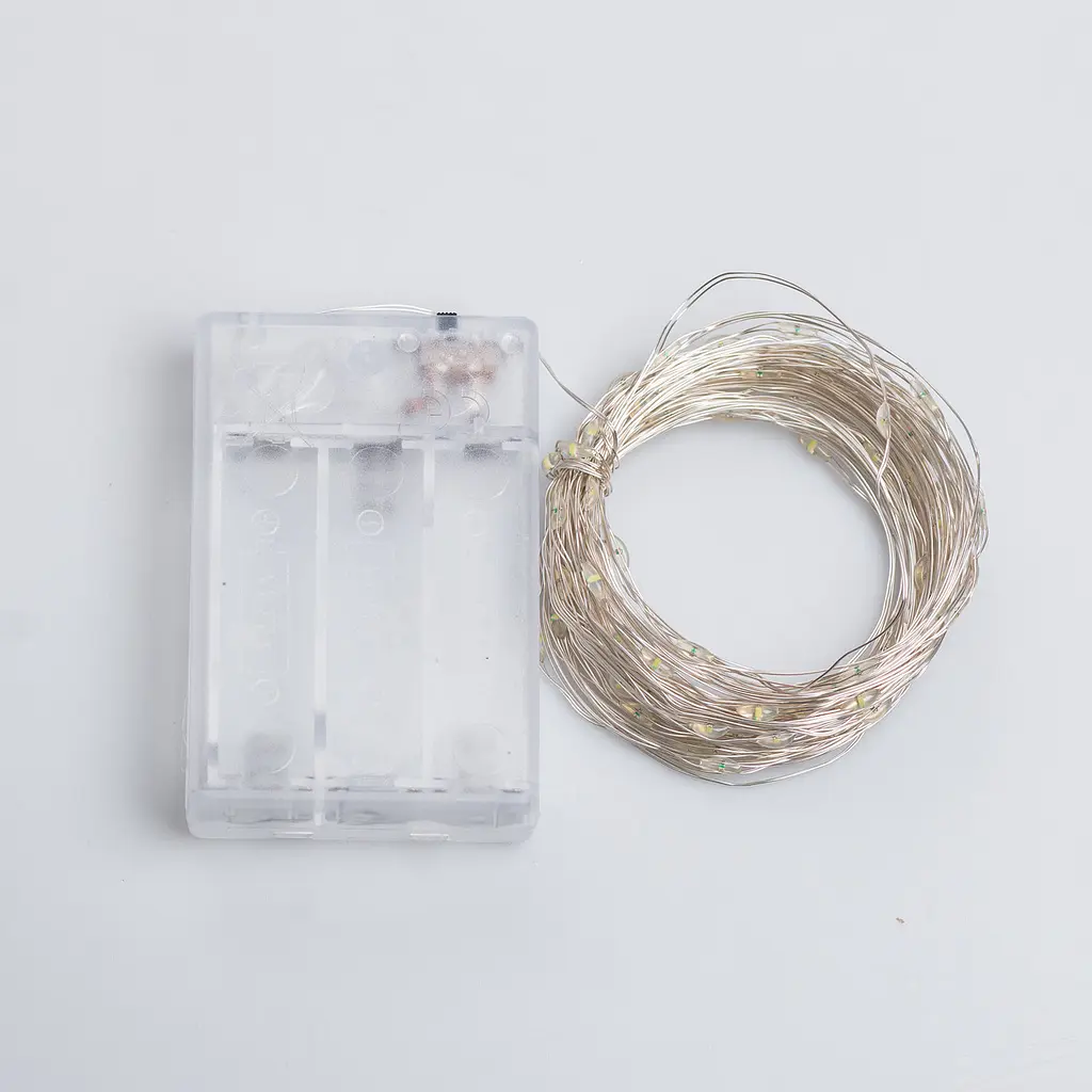 Гірлянда Роса нитка 100 LED довжина 10 м на батарейках, білий GarlandoPro 100L10MWW - фото 22
