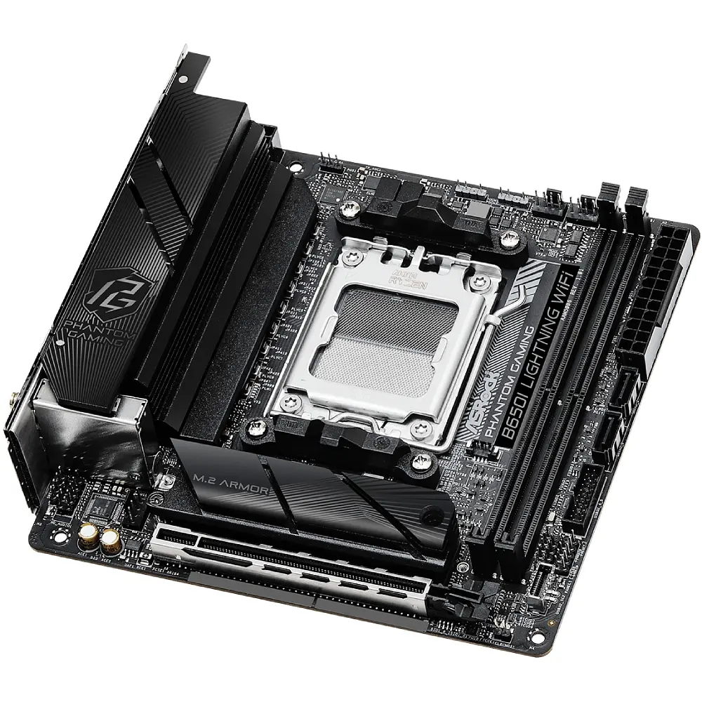 ASRock B650I LIGHTNING WIFI(AM5/B650, 2*DDR5, 1xPCIex16, HDMI/DP, 2xSATAІІІ,2xM.2, 2.5GLan, mITX) - фото 5