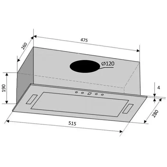 Вытяжка Ventolux Punto 52 X (800) KN - фото 2