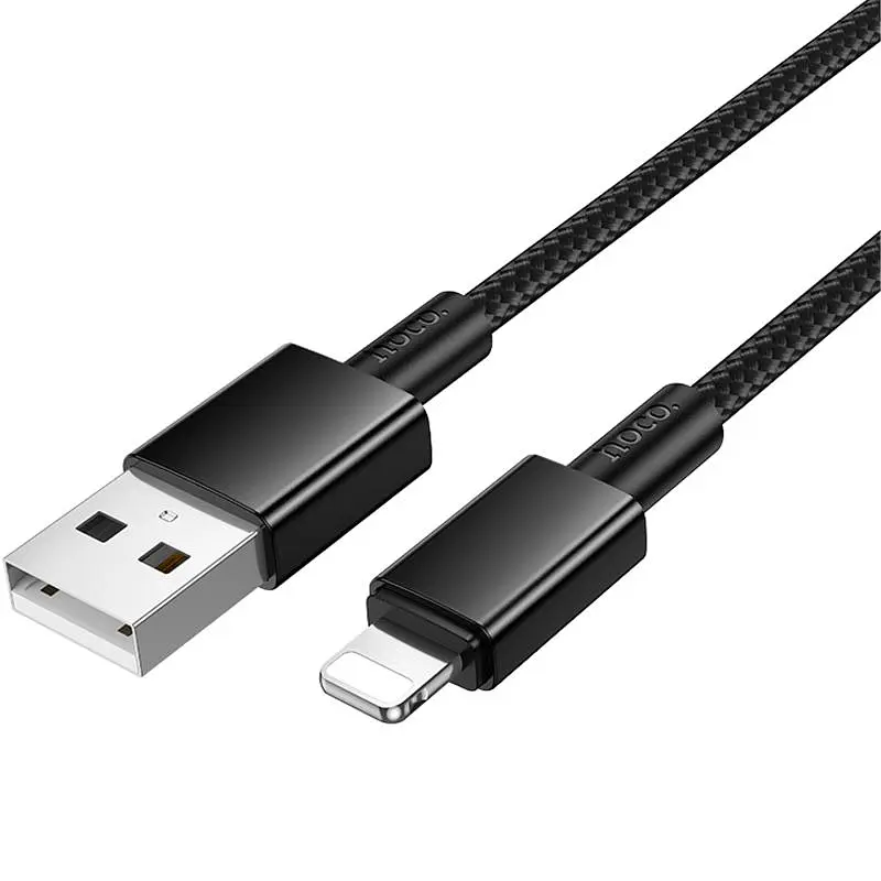 Дата кабель Hoco X119 Energy USB to Lightning 2.4A (1m) Black - фото 4