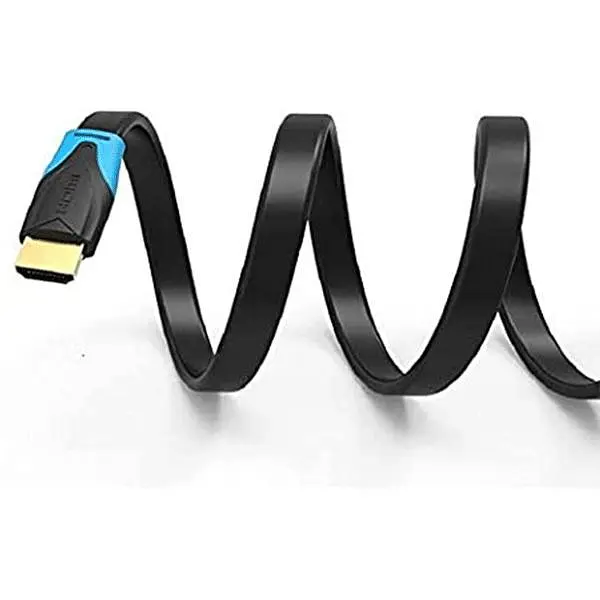 Плоский кабель HDMI Vention HDMI 2.0 кабель PVC Upgrade черный в оплетке 0.5 м (AAKBD) - фото 2