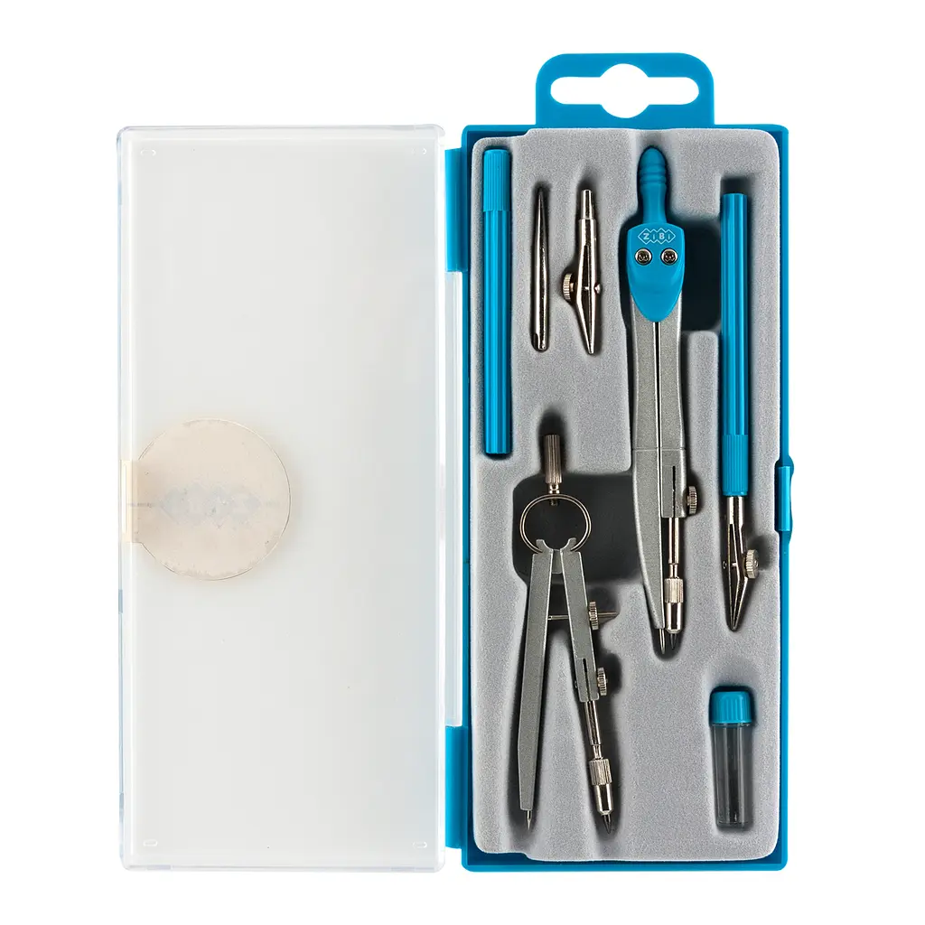 Готовальня ZiBi, 7 предметів, блакитний (ZB.5306BS-14) - фото 2