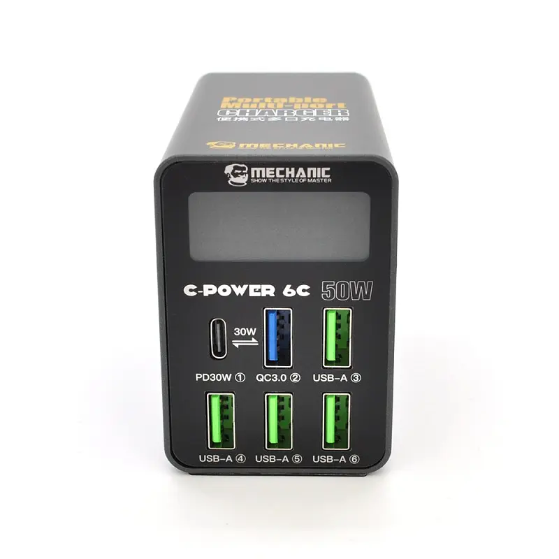 Зарядная станция с цифровой индикацией Mechanic C-Power 6C 40W Gray - фото 2