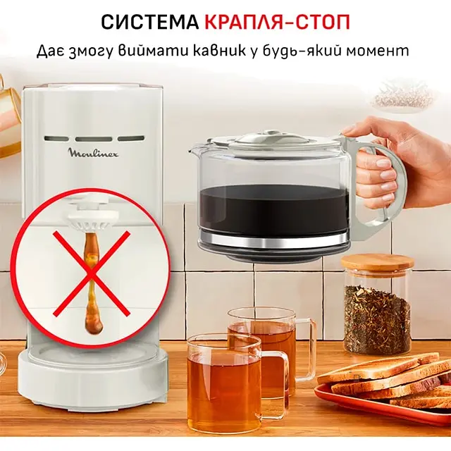 Кавоварка крапельна Moulinex FG121A10 (7231298) - фото 4