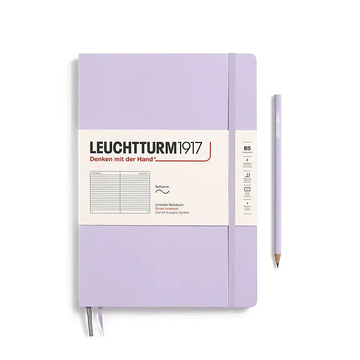 Блокнот Leuchtturm1917, Composition (B5), М'яка обкладинка, Lilac, крапка (368153) - фото 6