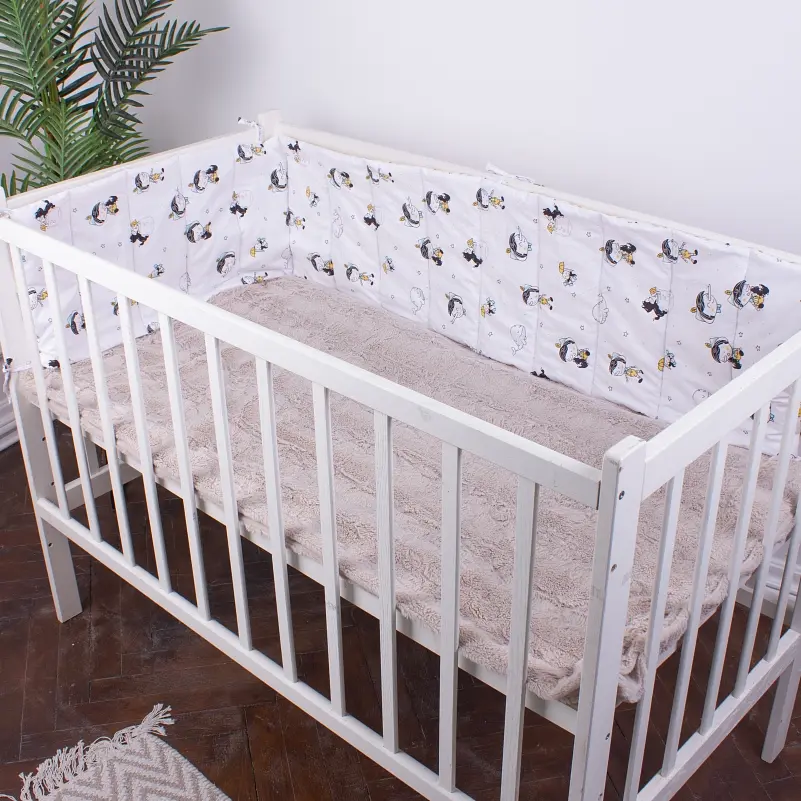 Борт в ліжечко MirSon Kids Time 18-0003 Pinokio захисний білий - фото 2