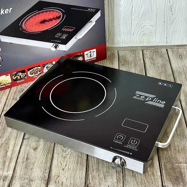 Плита одноконфорочная инфракрасная Zepline ZP-061 портативная плита 2200 Вт Стеклокерамика Черный - фото 9