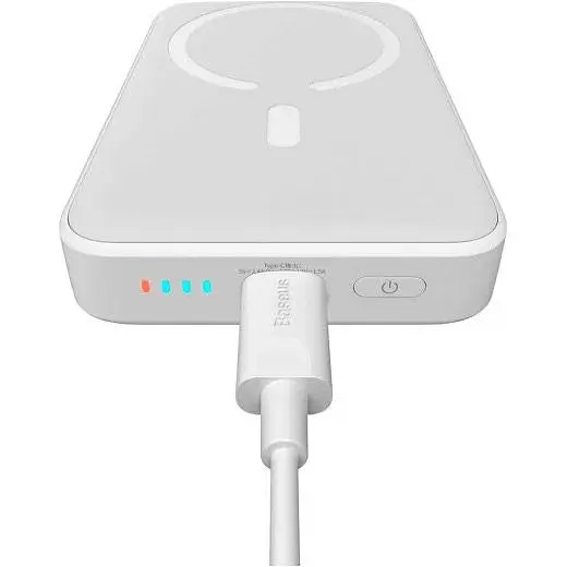 Зовнішній акумулятор Baseus Magnetic Mini 20W 10000mAh White (PPCX070002) [106690] - фото 5