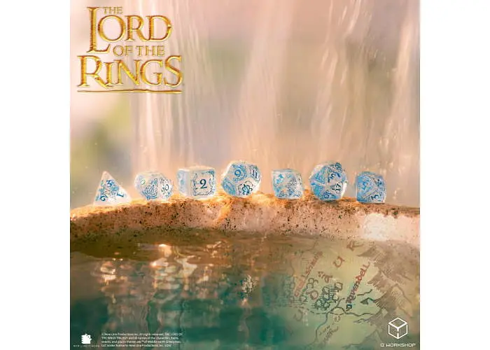 Набір кубиків The Lord of the Rings: Rivendell Dice Set - Water (7 шт.) (LOTR/190166/RIV/A2) - фото 8