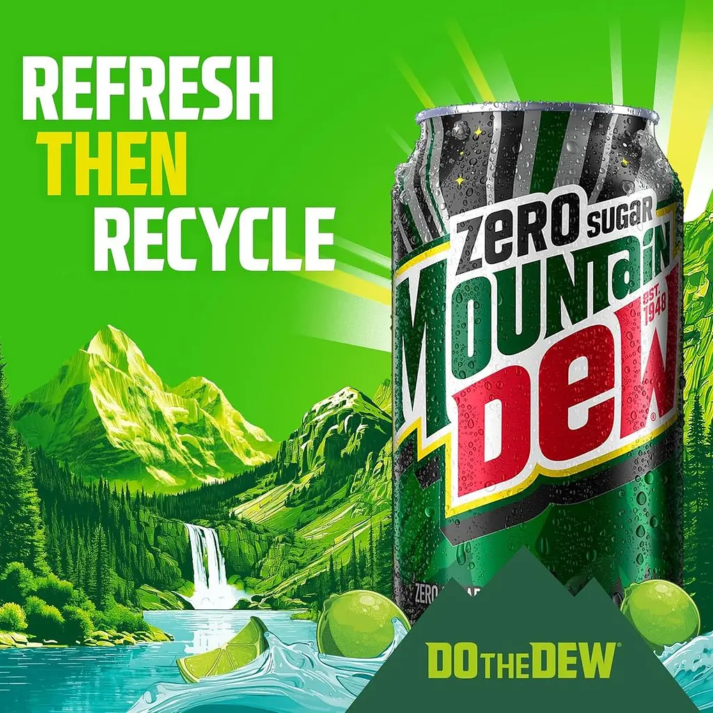Газований напій Mountain Dew Zero Sugar Baja Blast 355 мл - фото 6