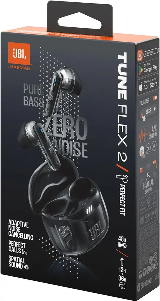 Навушники JBL TWS Tune Flex 2 Ghost Black (JBLTFLEX2GBLK) - фото 10