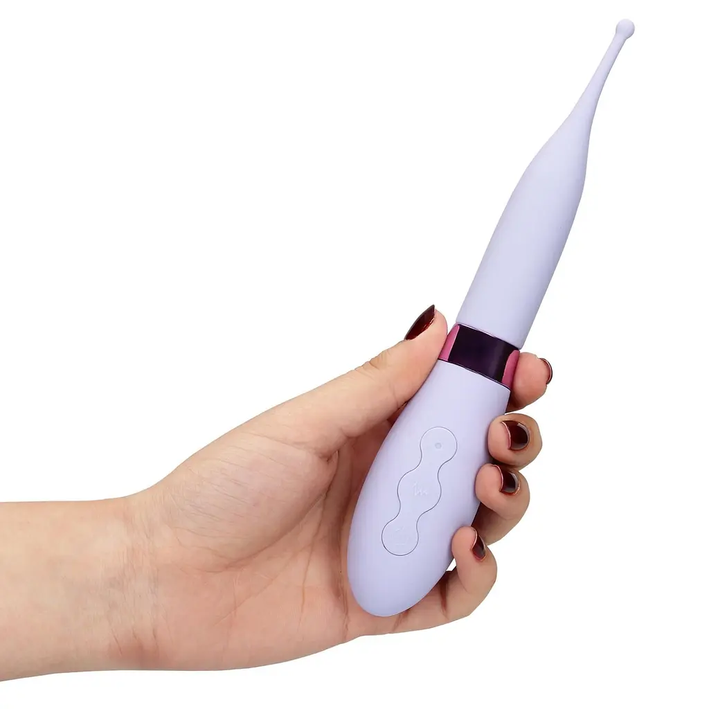 Вібратор Loveline Silicone Tip, 19.8 см (бузковий) - фото 7