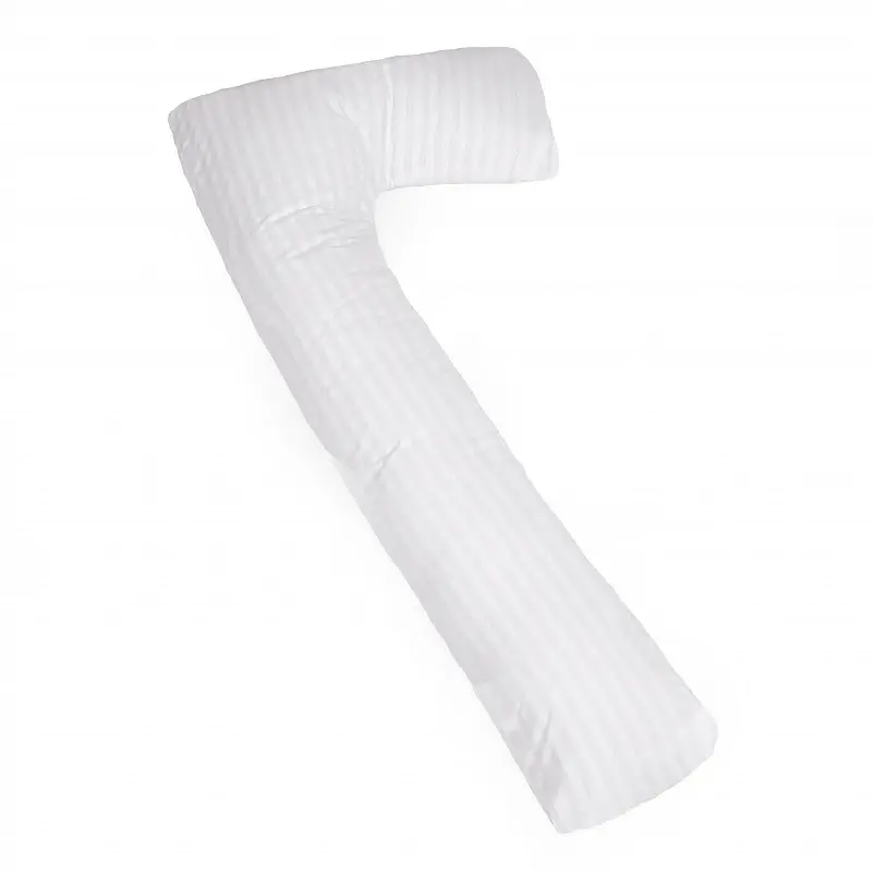Подушка для беременных и отдыха MirSon Г-образная №5003 Color Line Stripe White 140х40х20 см белая (2200010969542) - фото 2
