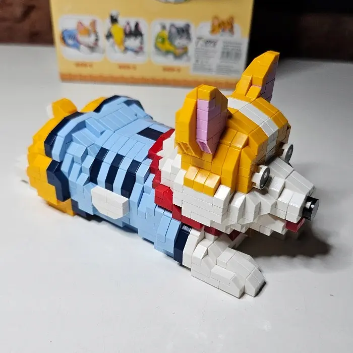 Конструктор Daya Mini Blocks Коргі 806 деталей, міні блоки, фігурка собаки коргі, подарунок для дітей від 8 років - фото 6