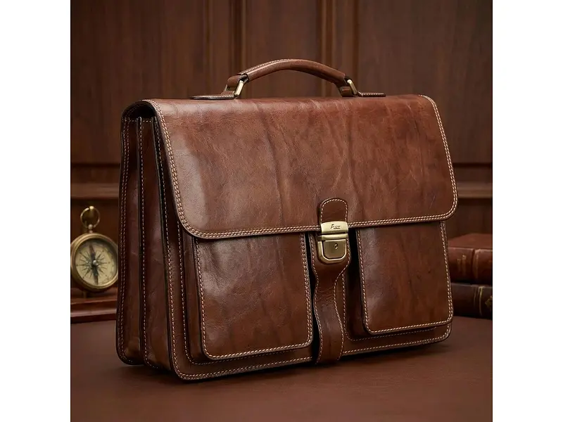 Чоловічий діловий портфель Italico 8013/42 Коньячний 42x30, 5x11 см TONY PEROTTI sum0029073 - фото 8