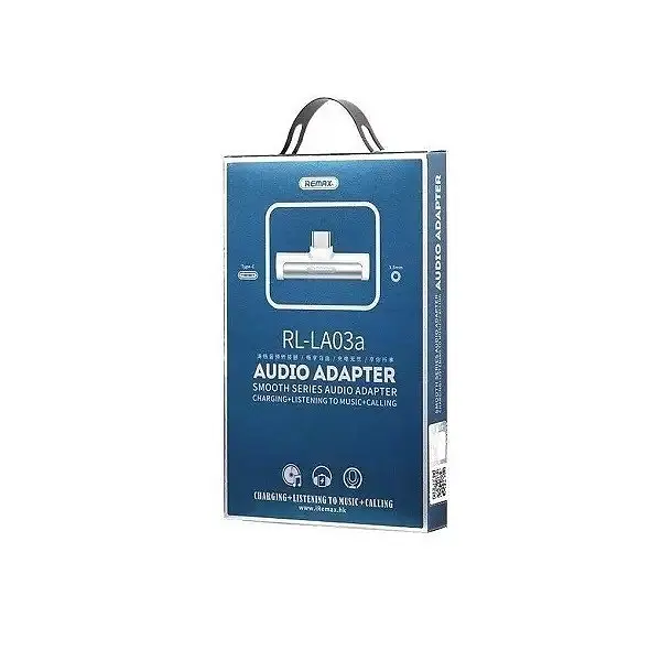 Адаптер Remax RL-LA03a Smooth 2in1 USB Type-C-3.5mm/USB Type-C Білий (6954851298809) - фото 2