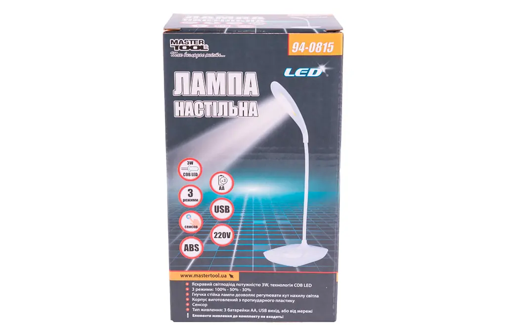 Лампа настільна Mastertool 3 Вт x 3 режиму (94-0815) - фото 5