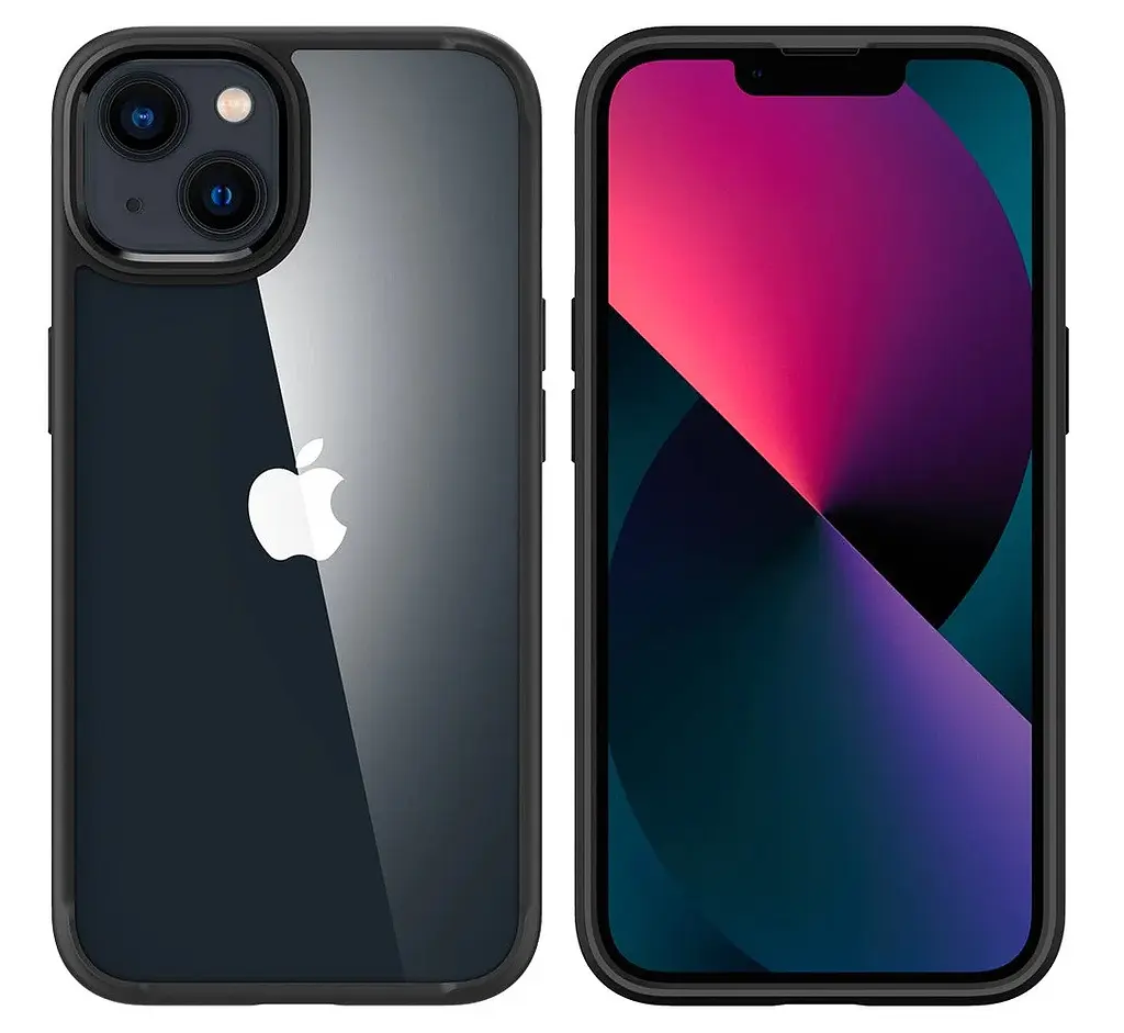 Чохол прозорий протиударний Spigen Ultra Hybrid Crystal ACS03351 для iPhone 13 Mini (5.4") Matte Black - фото 6