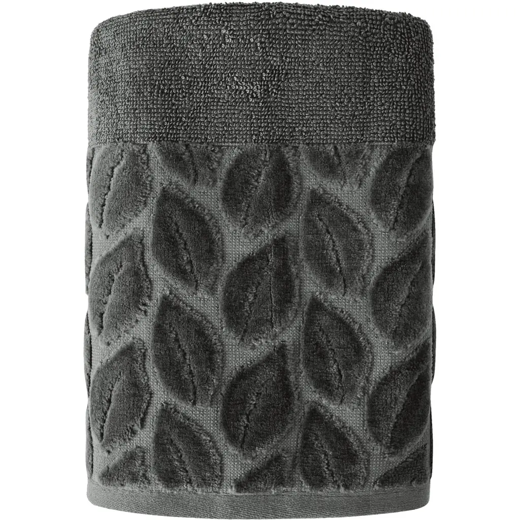 Рушник махровий Soho Leaves 50х90 см Dark Gray (50*90 Leaves Dark Gray) - фото 2
