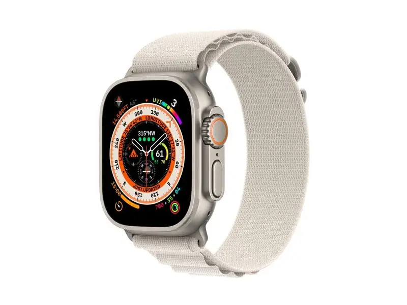 Смарт-годинник Apple Watch Ultra GPS + Cellular 49mm Titanium Case with Starlight Alpine Loop - Medium MQFR3 UA