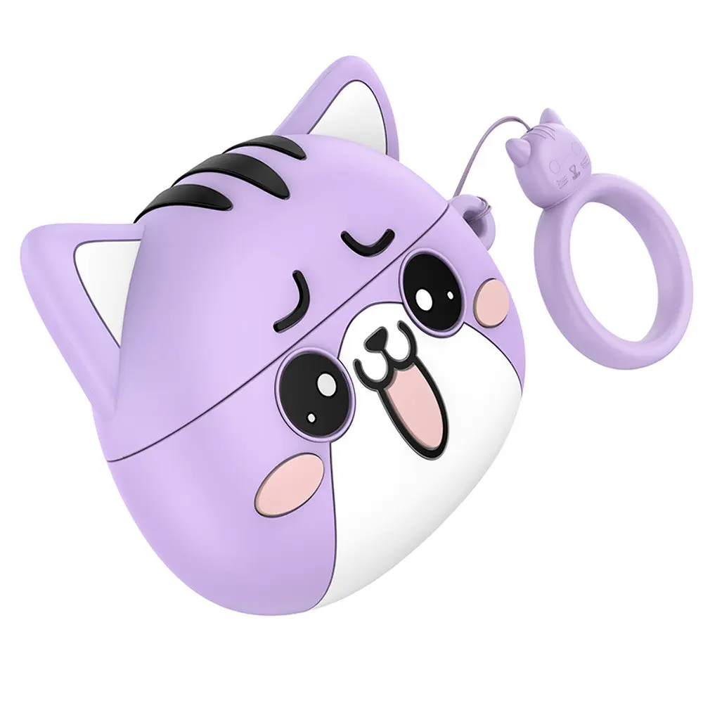 Наушники беспроводные Hoco TWS EW48 вакуумные фиолетовый cat - фото 2