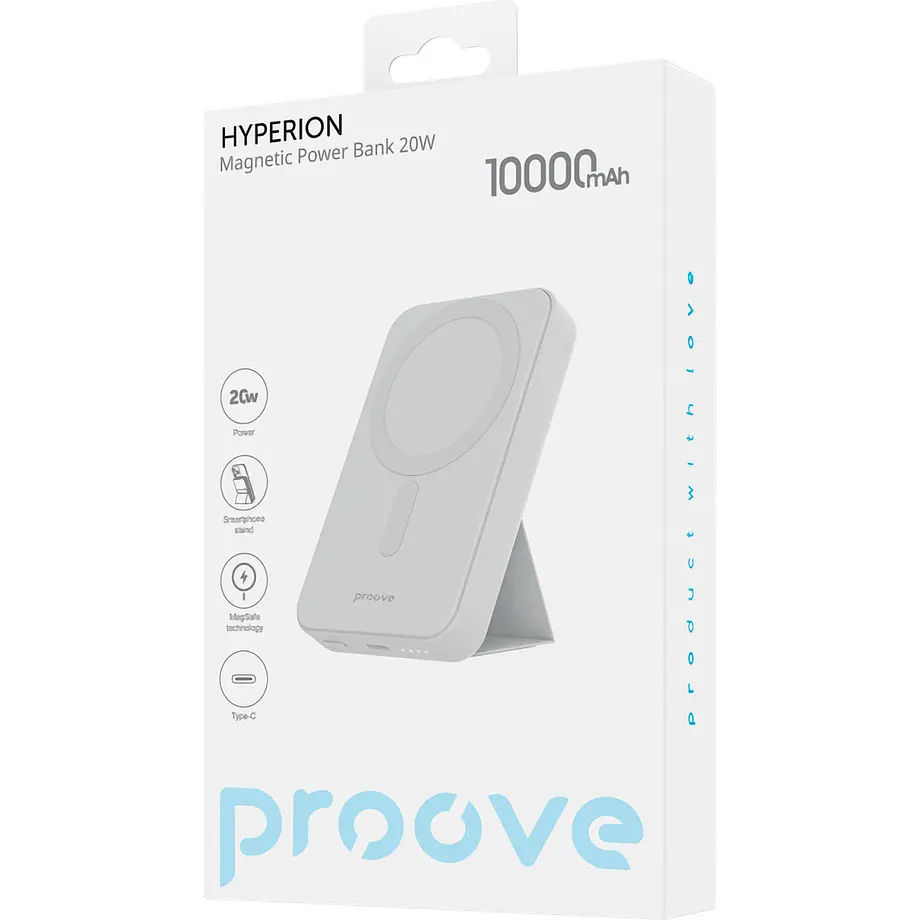 Зовнішній акумулятор Proove Hyperion 10000mAh 20W White [PBHP15020002] [104208] - фото 3