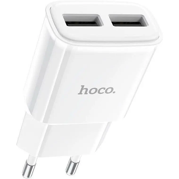 Мережевий зарядний пристрій Hoco C88A 2-USB White [112160] - фото 2