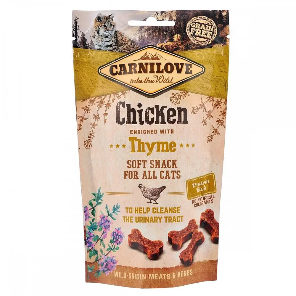 Ласощі для котів Carnilove Semi Moist Snack Карнілав Снек з куркою та чебрецем 50 г (арт.111376/527212)