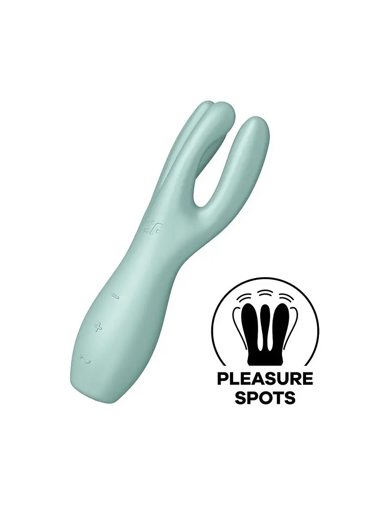 Клиторальний вібратор Satisfyer Threesome 3 Mint з трьома пальчиками