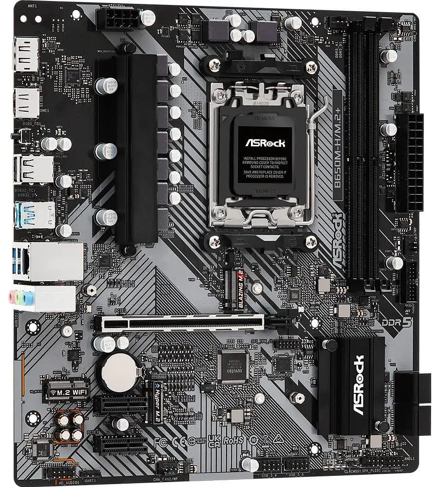 Материнська плата AsRock B650M-H/M.2+ (B650M-H/M.2+) (Socket AM5, AMD B650, Micro-ATX) - фото 3