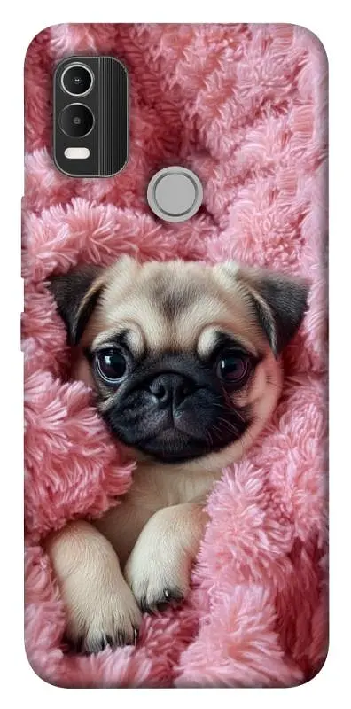 TPU чохол Demsky Мопс у ніжностях для Nokia C21 Plus