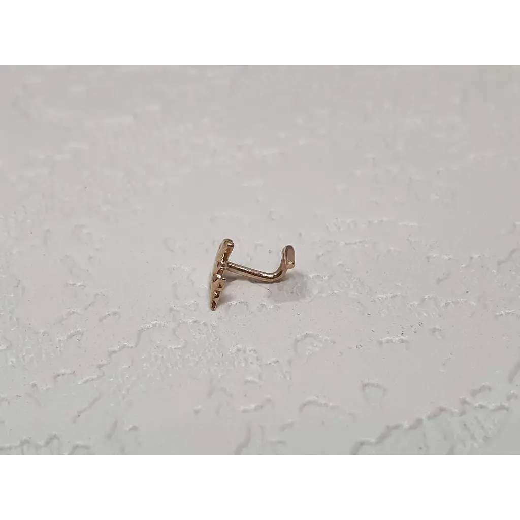 Золотая серьга-пирсинг в нос Dear. 1048 - фото 2