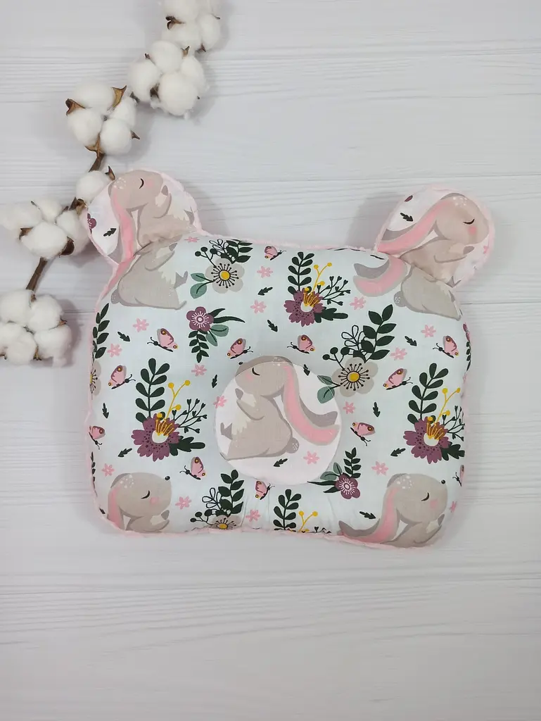 Плед для немовлят із знімним утеплювачем та подушка a.l.babybox Зайчик на галявині Рожевий - фото 3