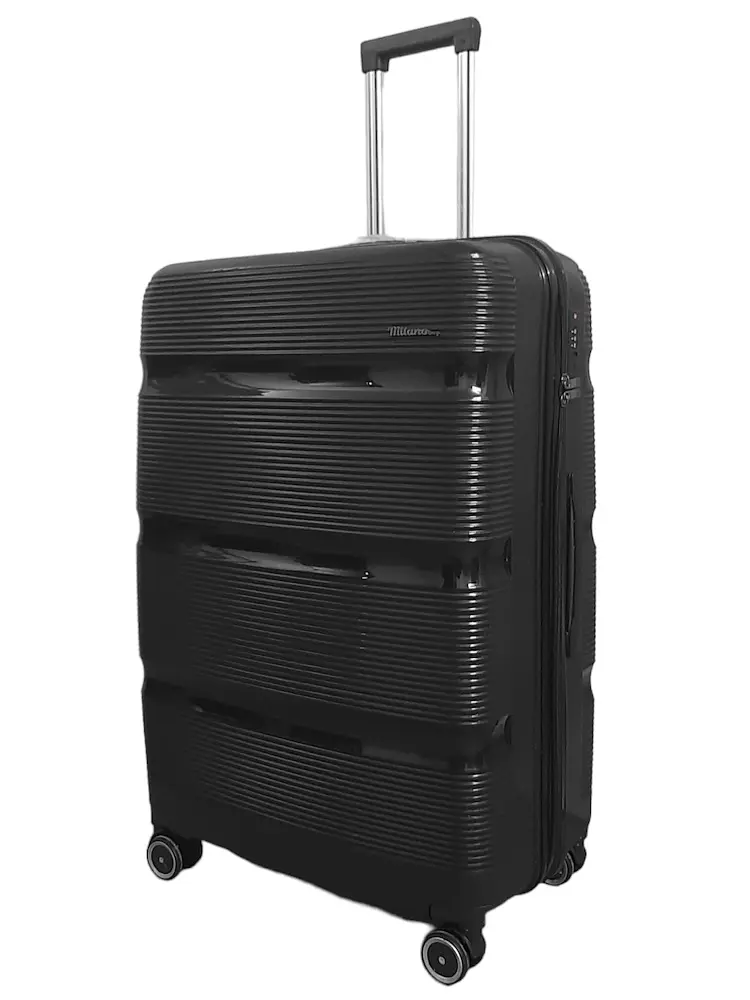 Валіза велика L Milano bag 0307 поліпропілен Чорний - фото 2