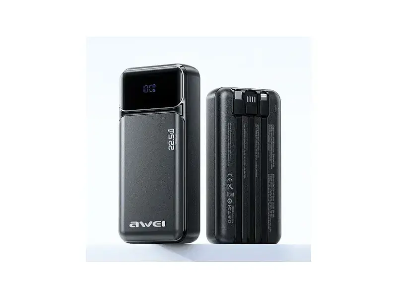 Зовнішній акумулятор (Power Bank) Awei PA-93 20000mAh 22.5W Black - фото 3