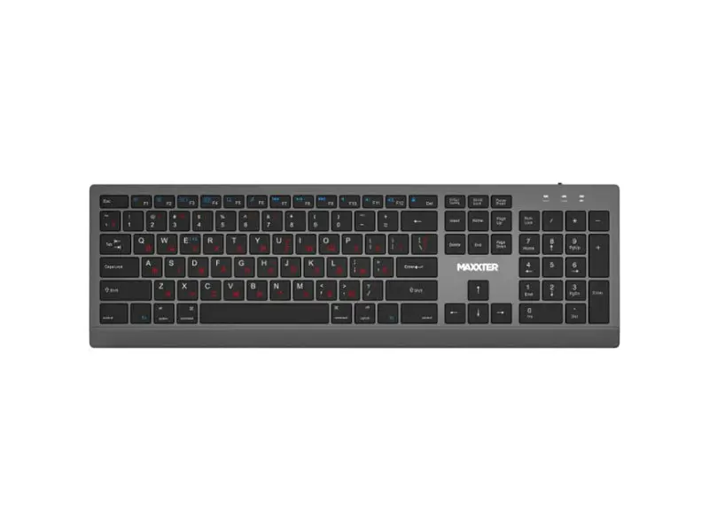Клавіатура Maxxter KBW-01G-UA Wireless Grey/Black