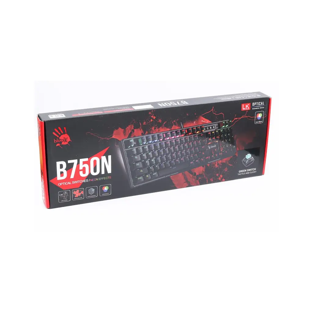 Клавіатура A4Tech Bloody B750N USB Black - фото 3