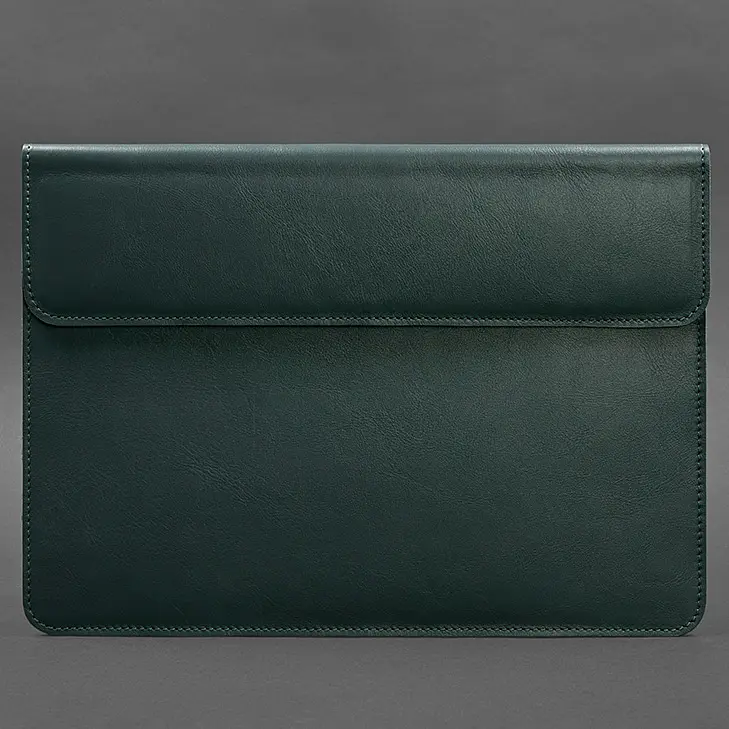Шкіряний чохол-конверт BlankNote на магнітах для MacBook 15-16 дюйм Зелений - фото 4