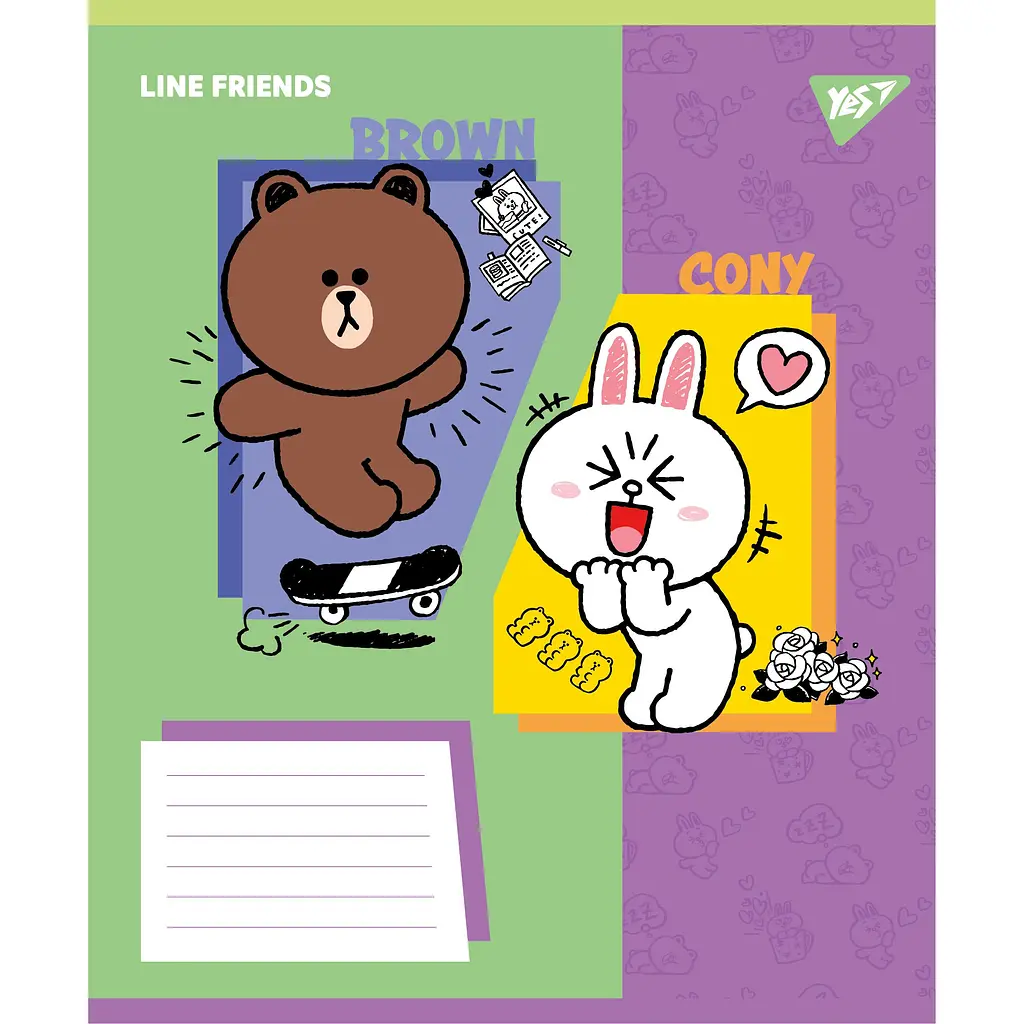 Набор тетрадей Yes Line Friends Funny A5 в линию 12 листов 25 шт. (767639) - фото 6