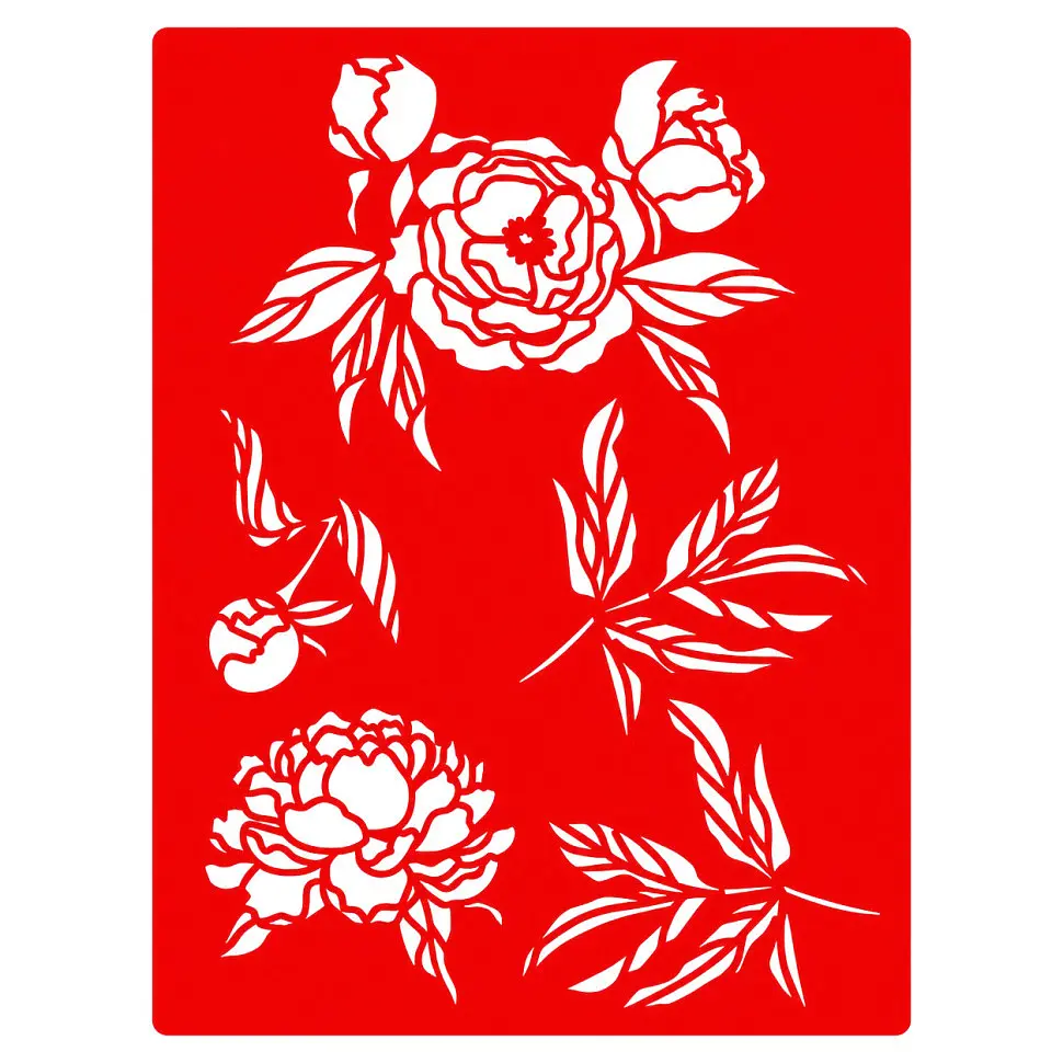 Трафарет багаторазовий "Peony garden 417" FDTR 417, 15x20 см