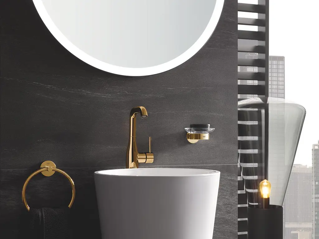 Змішувач для умивальника 1/2" L-розміру Grohe Essence 24174GL1 Золотий - фото 3
