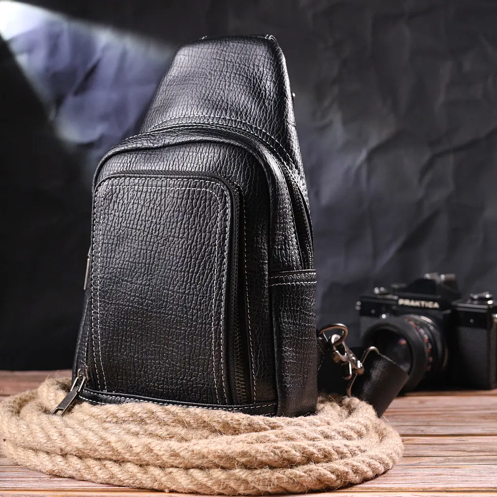 Кожаная сумка мужская Vintage 16х18х8 см sum0022401 - фото 6