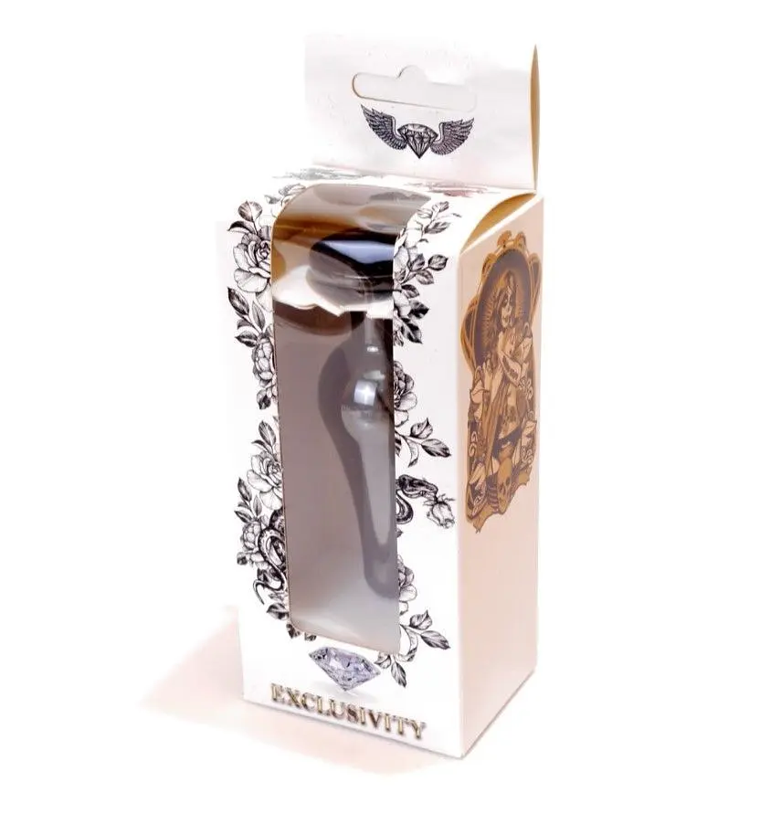 Анальна пробка B-Series Jewellery Dark Silver Butt Plug - фото 4