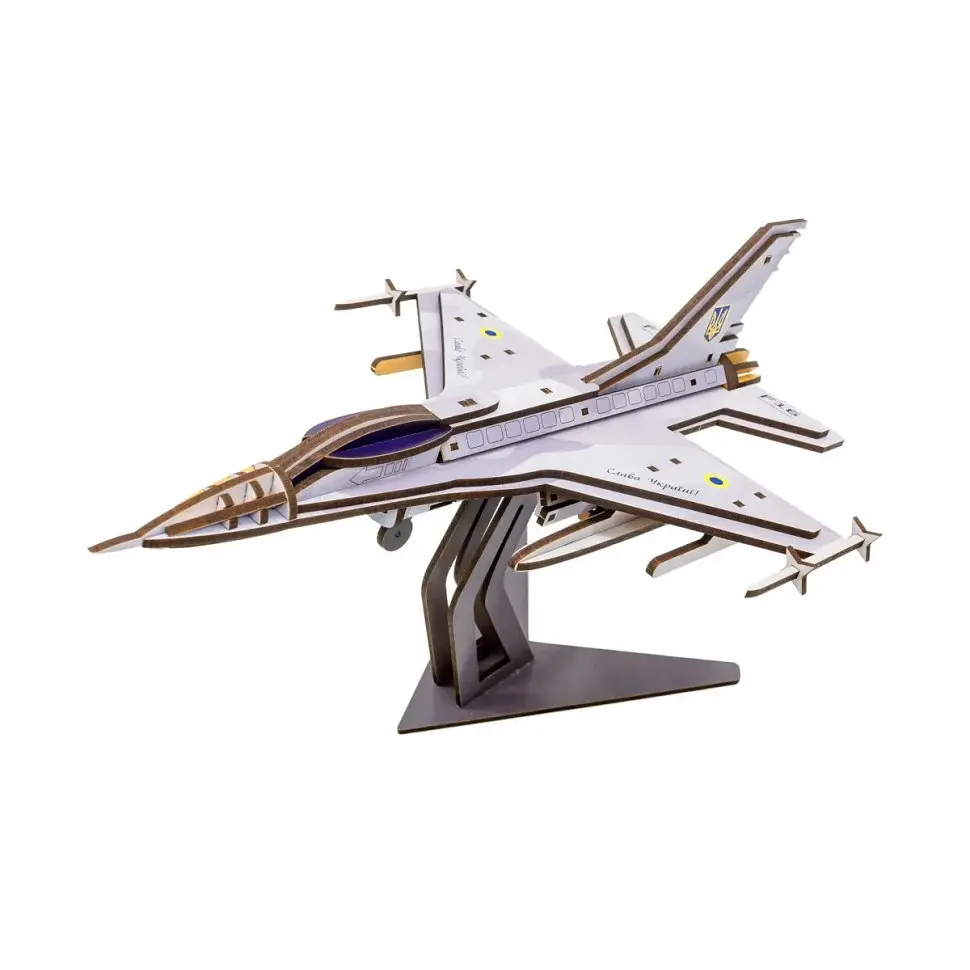 Дерев'яний 3D конструктор "F16" Арт-26913, 79 деталей - фото 5