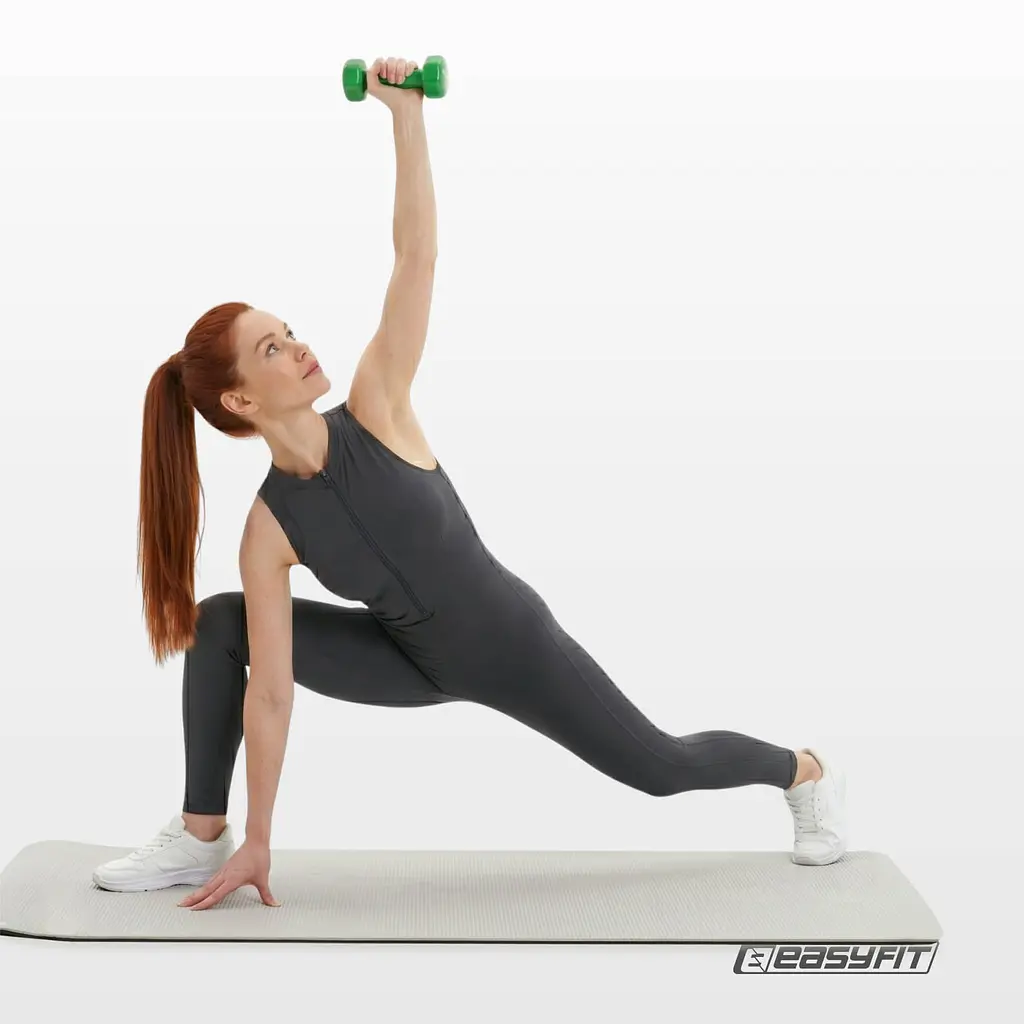 Гантель для фітнесу 1.0 кг EasyFit із вініловим покриттям салатова - фото 6