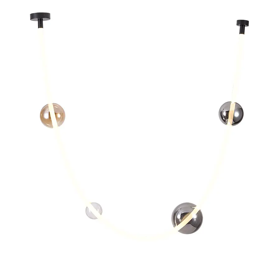 Стельова люстра LED Levistella 788P68117 (2400) BK+SM+AM+CL, 35W, 4000K, сучасний стиль, 2400 мм - фото 2
