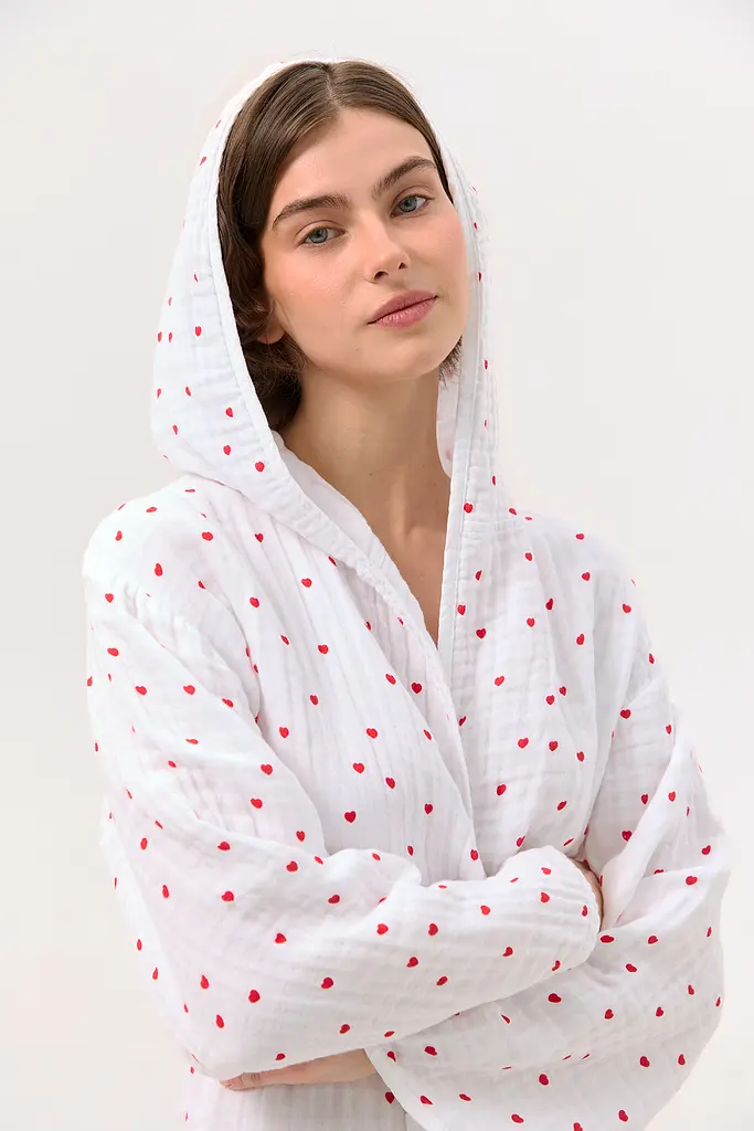 Халат Lotus Home - Molly Heart muslin L/XL - фото 4