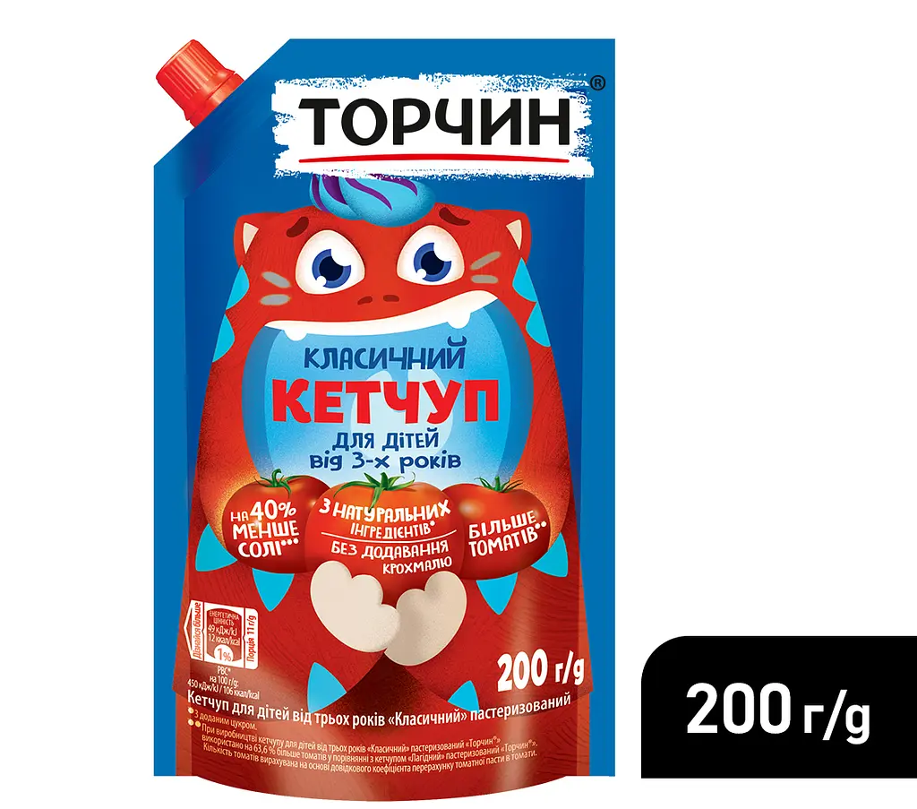 Кетчуп Торчин Класичний дитячий від 3 років 200 г - фото 3