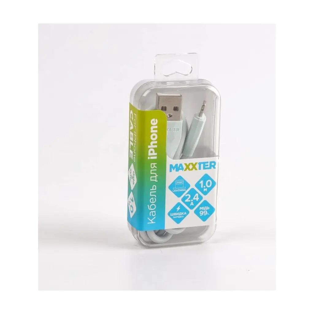 Кабель для передавання даних Maxxter USB 2.0 AM to Lightning 1.0m (UB-L-USB-01MG) - фото 4