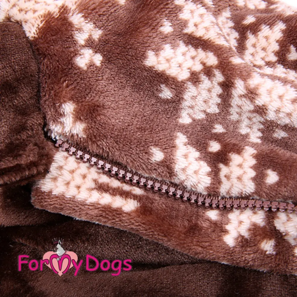 Зимовий комбінезон для собак "Сканді Зимова піжама" коричневий 8 For My Dogs zoo0006250 - фото 2